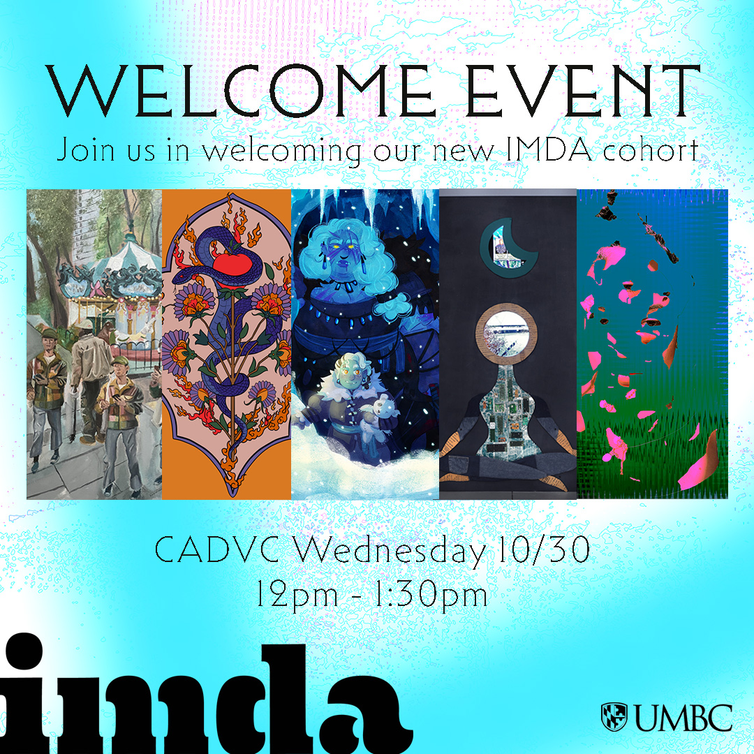 Poster for IMDA Welcome Event.