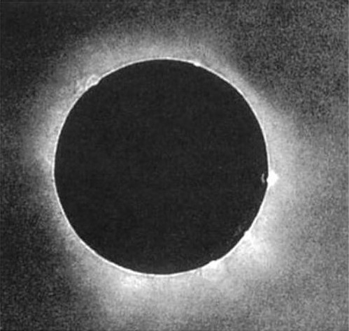 Dr. August Ludwig Busch commissions Prussian daguerrotypist Johann Julius Friedrich Berkowski to make an image of a solar eclipse at Russian observatory, Public domain, via Wikimedia Commons