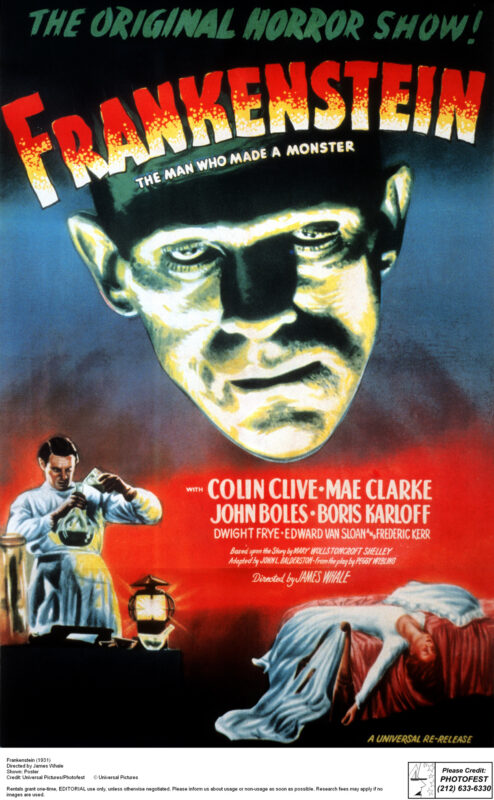 A new and popular version of Frankenstein, directed by James Whale and featuring Boris Karloff as the Monster, is released.
