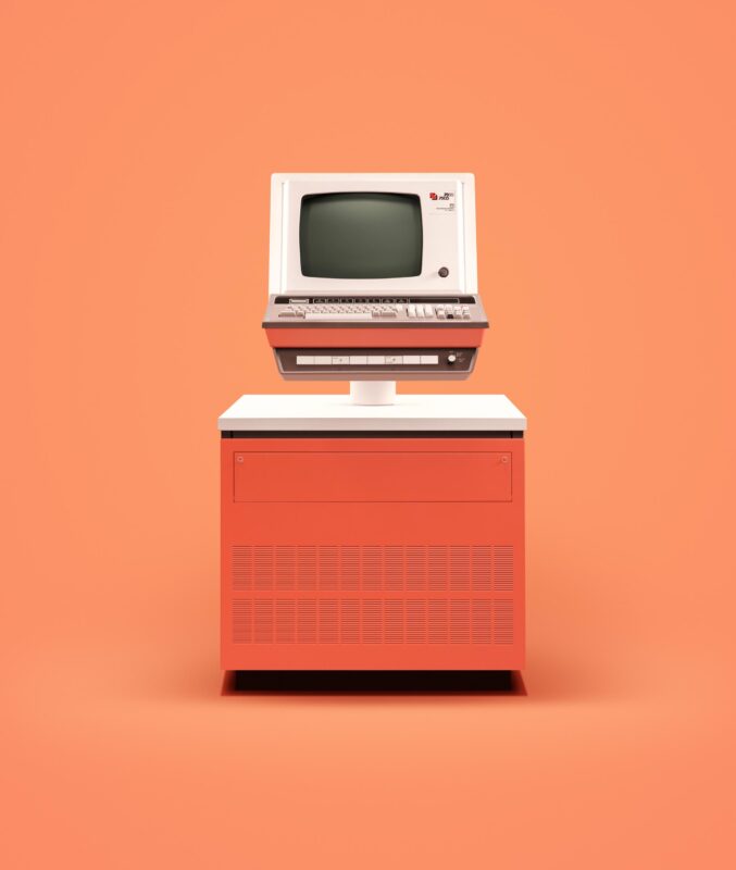 Photographic print titled ICL 750 Series, 1970 by James Ball (Docubyte), from the Guide to Computing series, 2016. Giclée print on Hahnemuhle Pearl fine-art paper, 20 × 24 inches including border (19.2 × 21.6 inch image area). Courtesy of Docubyte.