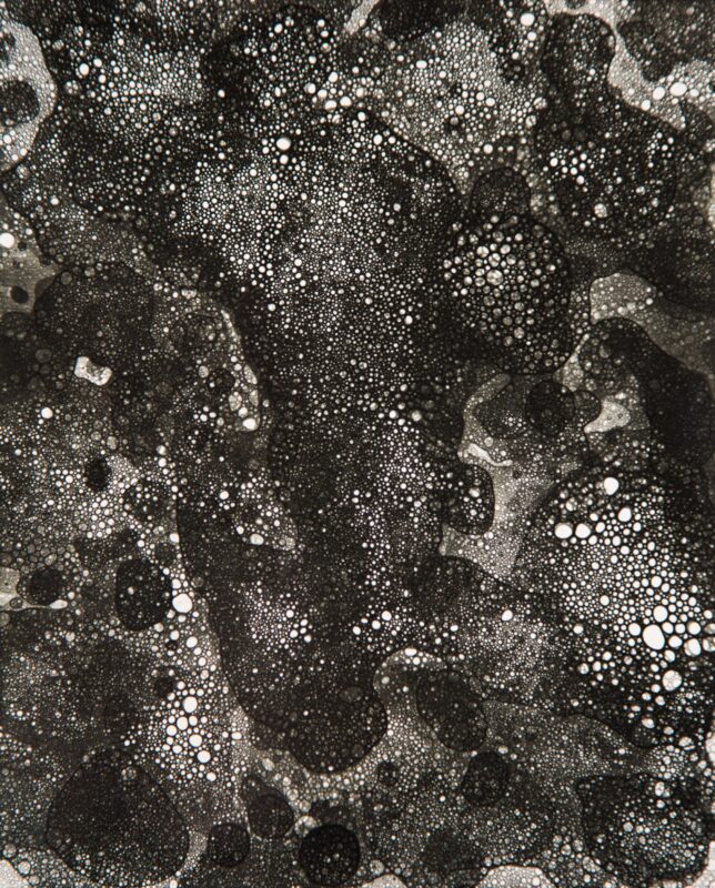 Unique silver gelatin print titled Developer Abstraction, dated January 15, 2015, by John Cyr. Measures 8 × 10 inches. Courtesy of the artist and Catherine Edelman Gallery.
