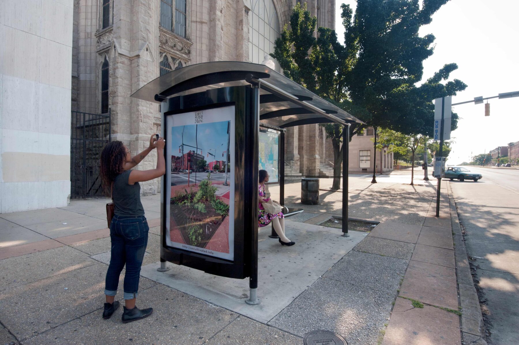 Photographic documentation of the billboard artwork "Uncultivated" by Lynn Cazabon, created for SiTE:LAB as part of ArtPrize in Grand Rapids, Michigan, 2015. Courtesy of the artist.