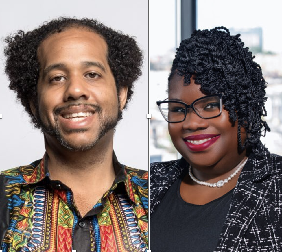 Headshot of Lawrence Grandpre on the left and headshot of Dr. Meleny Thomas on the right